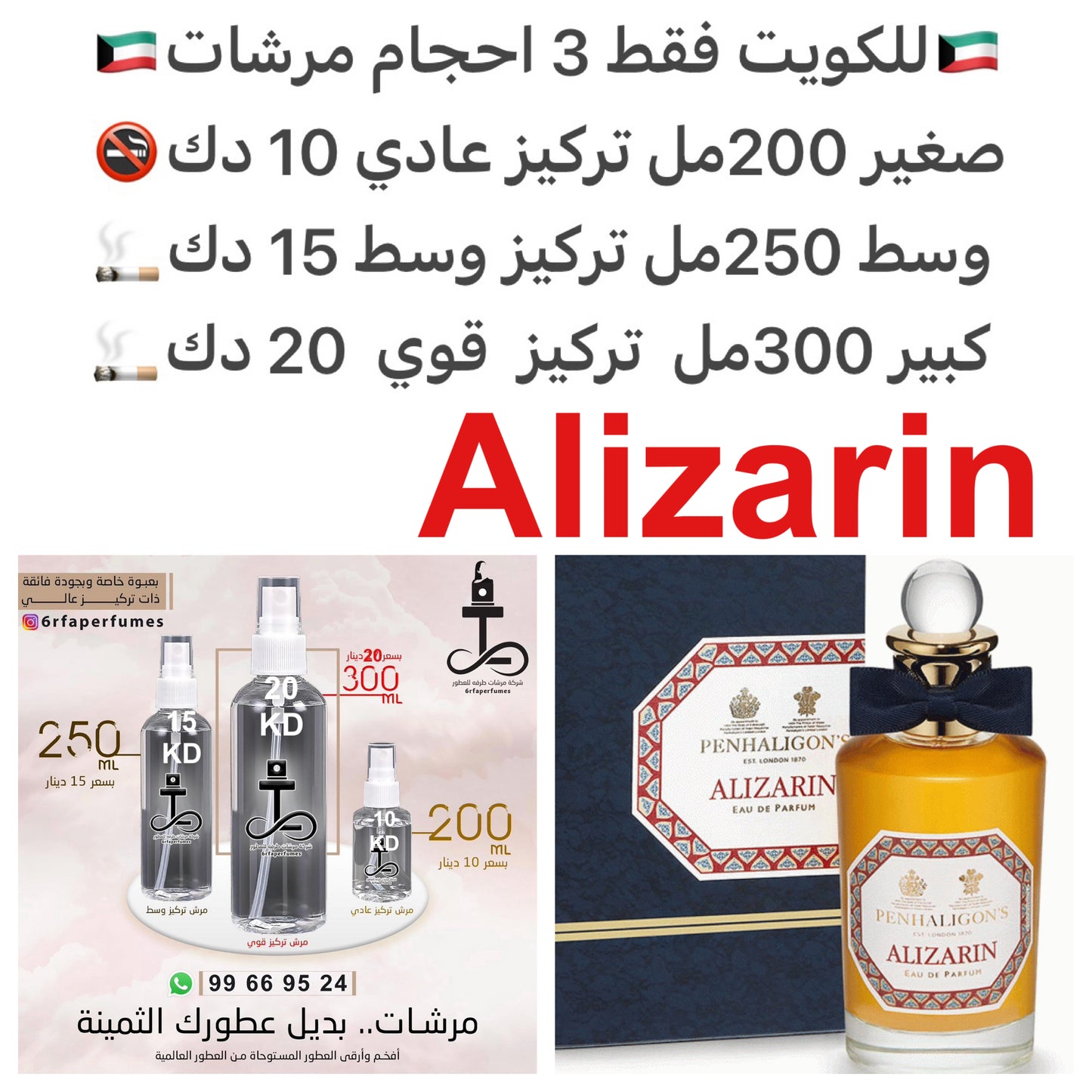 إفتتاحية العطر النرجس و الماندرين (اليوسفي); قلب العطر الميموزا, مسك الروم و السوسن; قاعدة العطر تتكون من الجلود, العود, البخور و نجيل الهند.