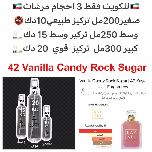 إفتتاحية العطر الفانيليا, الكمثري, المارشميللو, الروم, أوراق البنفسج و الإيلنغ; قلب العطر العلكة, حلوى الجيلي بين, الكاراميل, الياسمين و اللابدانوم; قاعدة العطر تتكون من السكر, الباتشولي, حبوب التونكا, أخشاب الكشمير, خشب الصندل و نجيل الهند.#طرفه_كاندي #ط